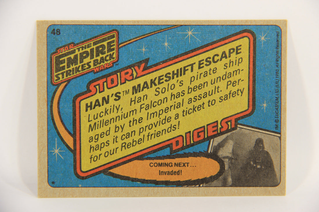 Star Wars Empire Strikes Back 1980 Card #48 Solo's Makeshift Escape ENG Topps L020206