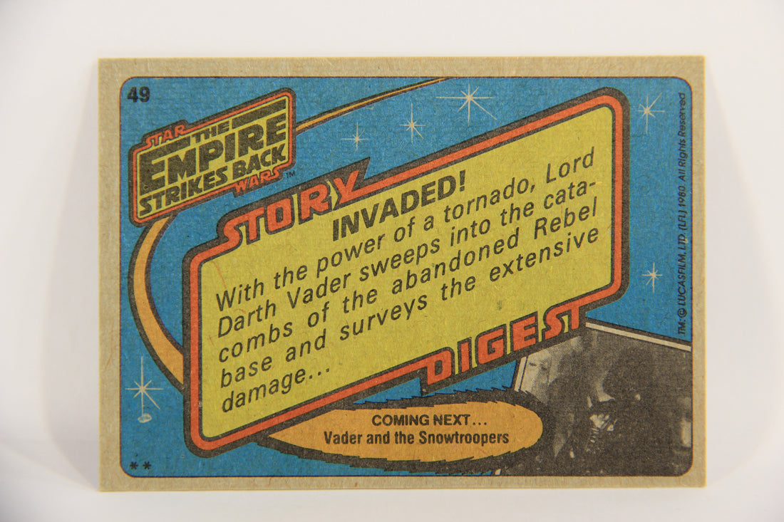 Star Wars Empire Strikes Back Trading Card #49 Invaded ENG Topps L020207
