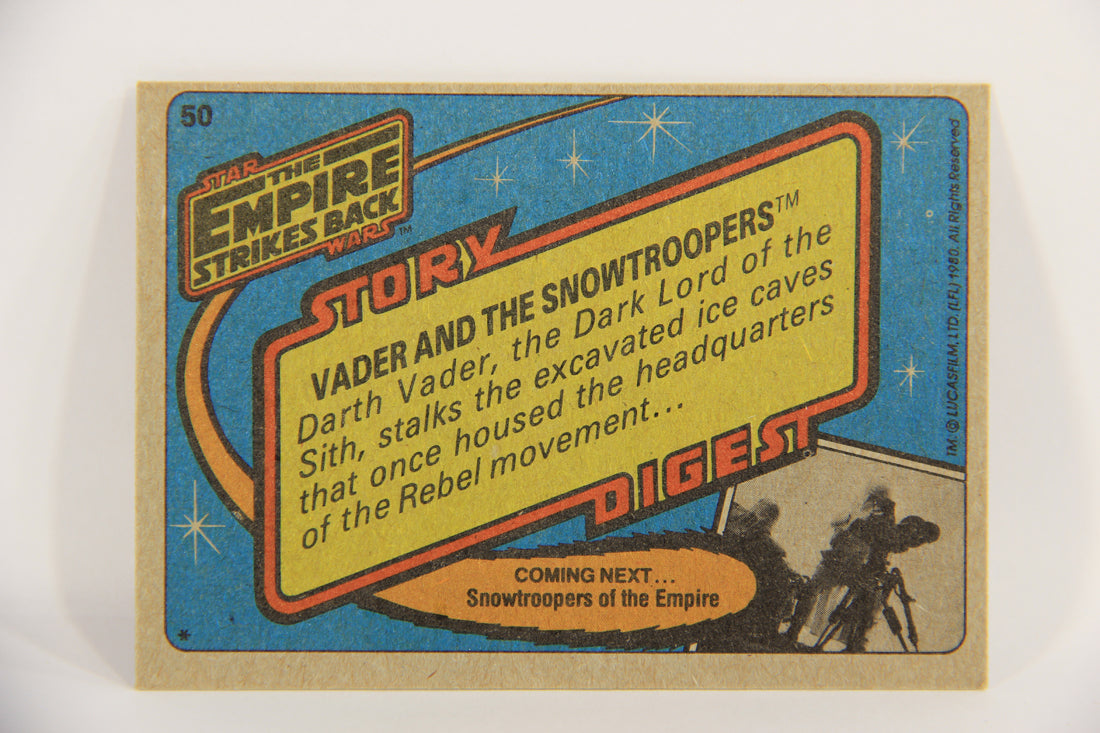 Star Wars Empire Strikes Back Card #50 Vader And The Snowtroopers ENG Topps L020208