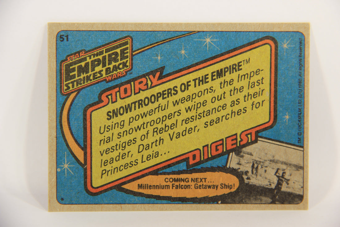 Star Wars Empire Strikes Back Card #51 Snowtroopers Of The Empire ENG Topps L020209