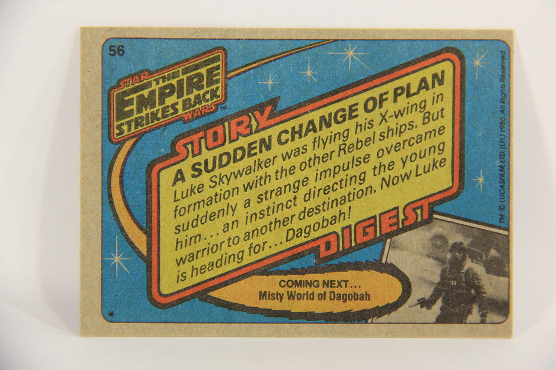 Star Wars Empire Strikes Back Card #56 A Sudden Change Of Plan ENG Topps L020213