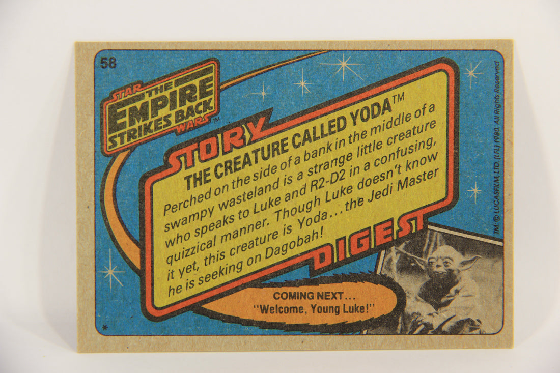 Star Wars The Empire Strikes Back Card #58 The Creature Called Yoda ENG Topps L020214