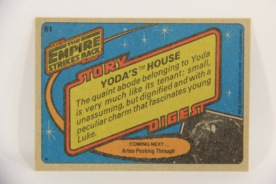 Star Wars The Empire Strikes Back Trading Card #61 Yoda's House ENG Topps L020217
