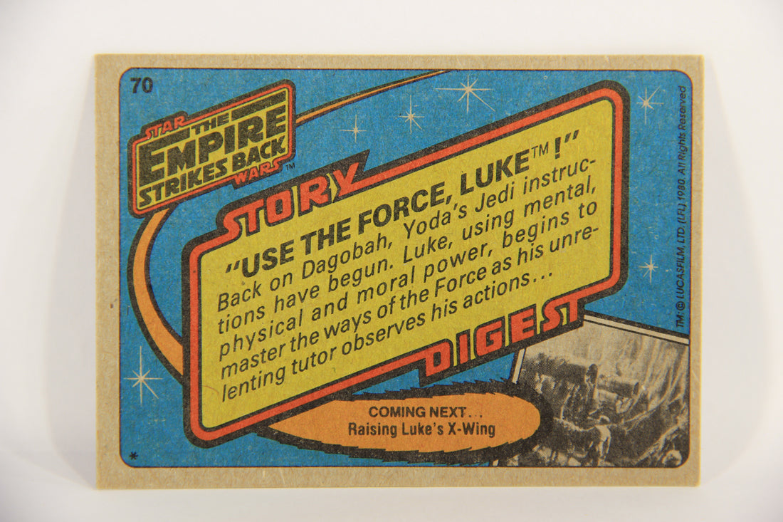 Star Wars The Empire Strikes Back Card #70 Use The Force Luke ENG Topps L020225