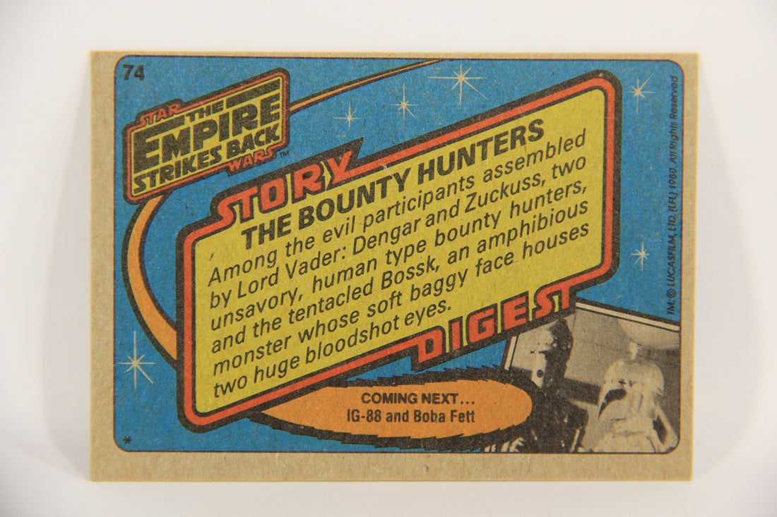 Star Wars Empire Strikes Back Trading Card #74 The Bounty Hunters ENG Topps L020228