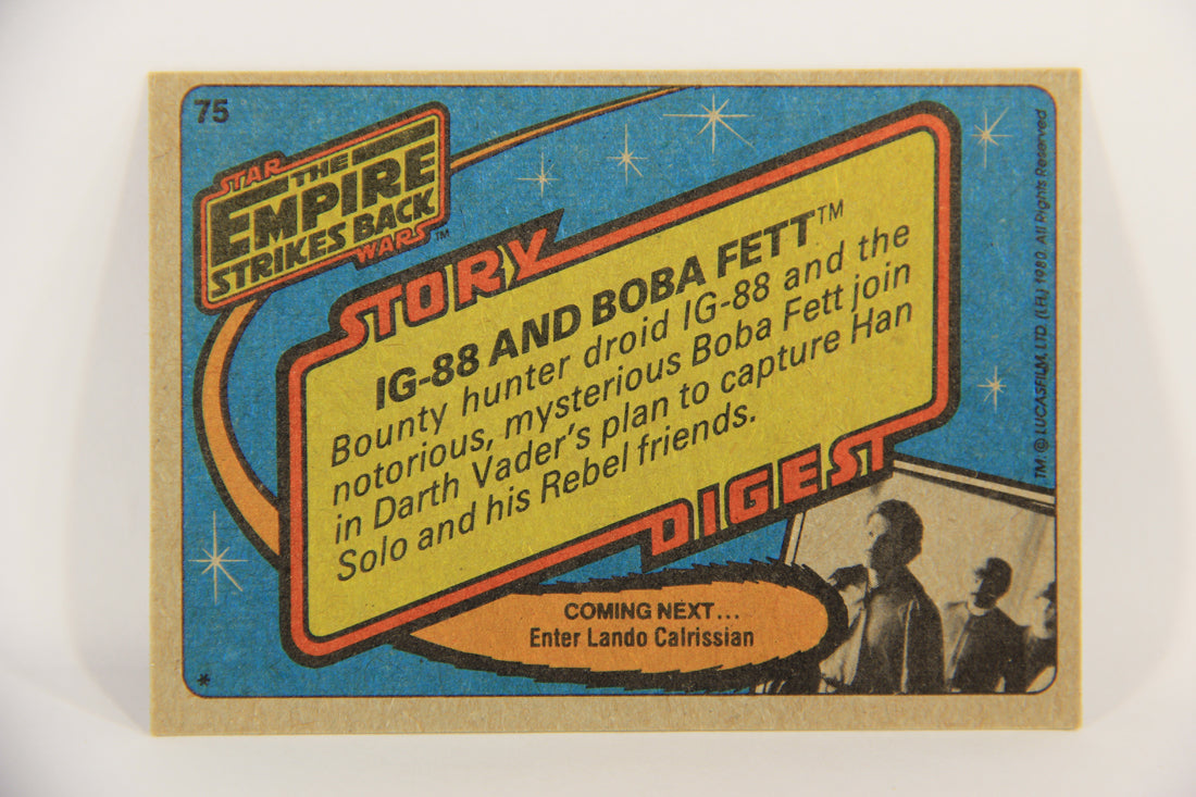 Star Wars Empire Strikes Back Trading Card #75 IG-88 And Boba Fett ENG Topps L020229
