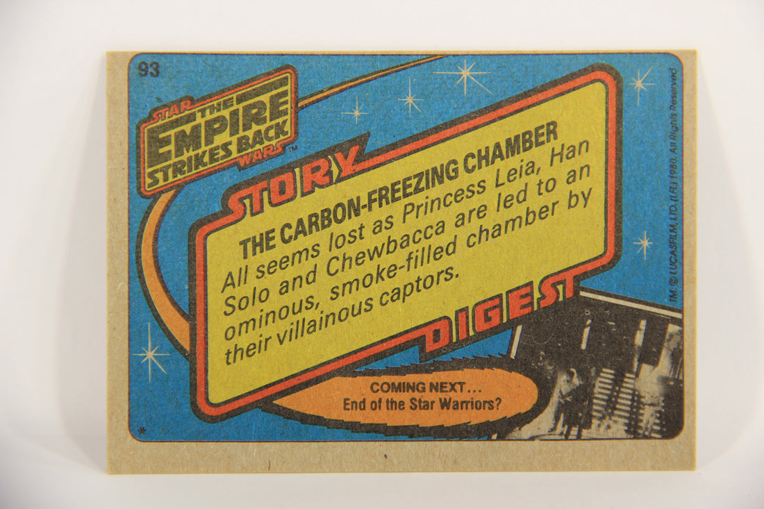 Star Wars Empire Strikes Back Card #93 The Carbon-Freezing Chamber ENG Topps L020244