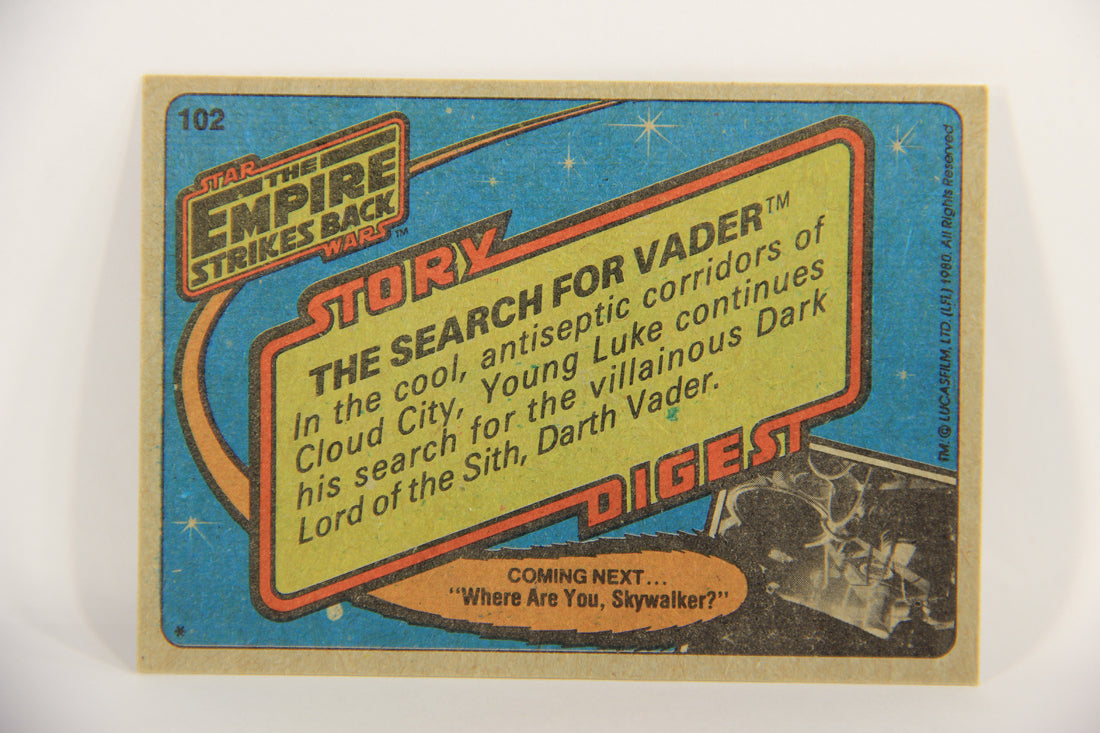 Star Wars Empire Strikes Back Trading Card #102 The Search For Vader ENG Topps L020250