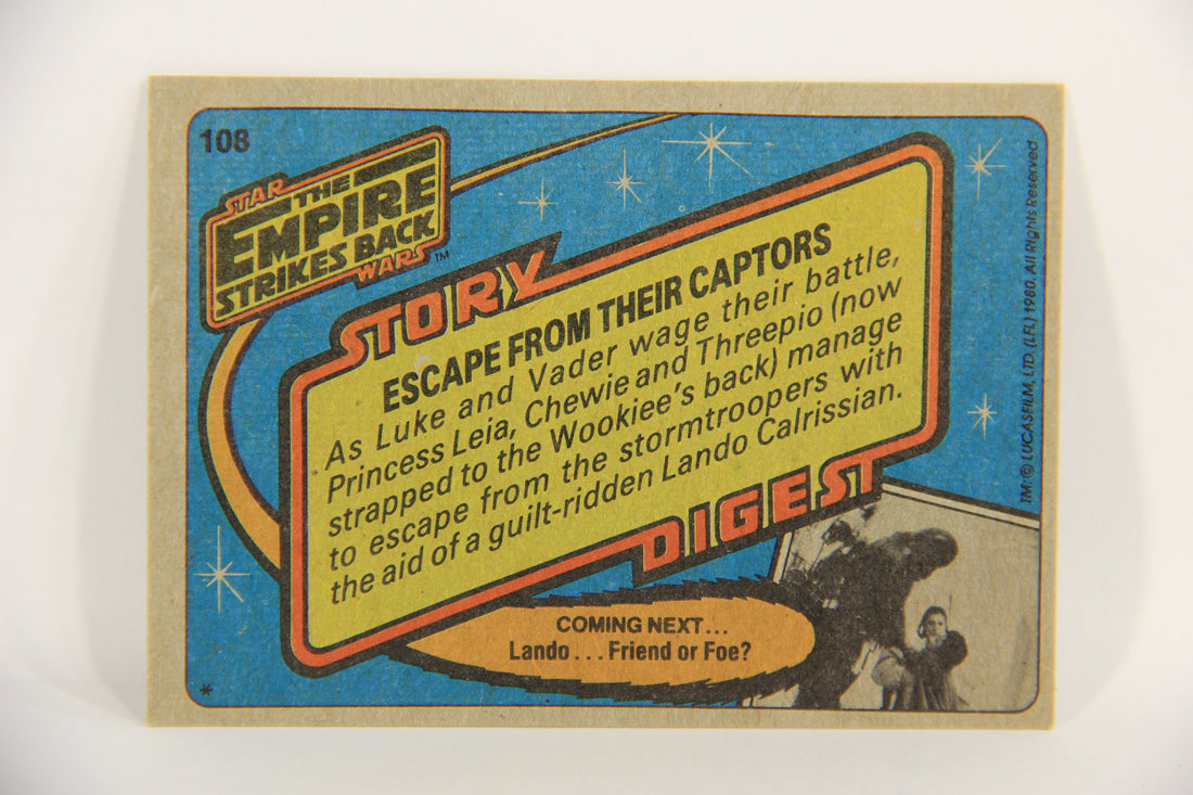 Star Wars Empire Strikes Back Card #108 Escape From Their Captors ENG Topps L020255