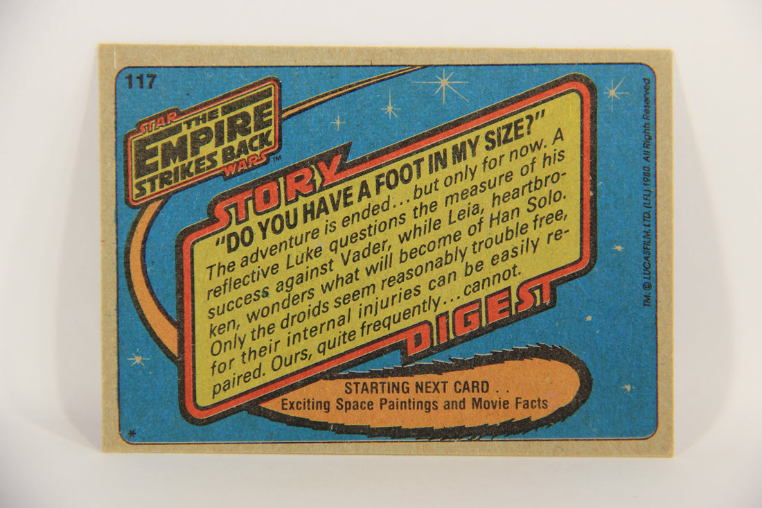 Star Wars Empire Strikes Back 1980 Card #117 Do You Have A Foot In My Size ENG L020263