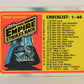 Star Wars Empire Strikes Back Trading Card #131 Checklist 1-66 Used ENG Topps L020274