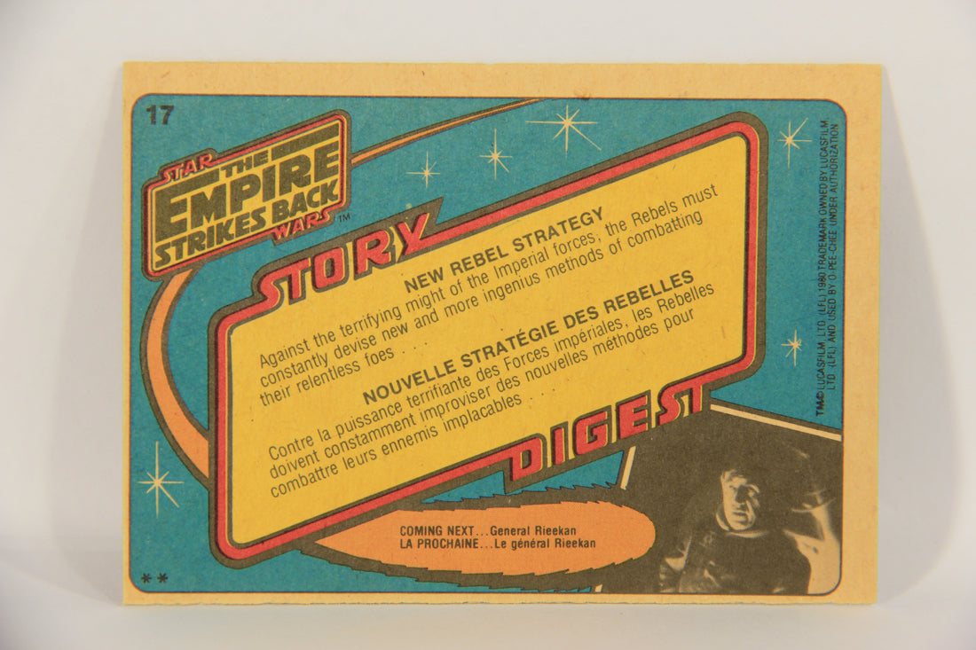 Star Wars Empire Strikes Back Trading Card #17 New Rebel Strategy FR-ENG OPC L020307