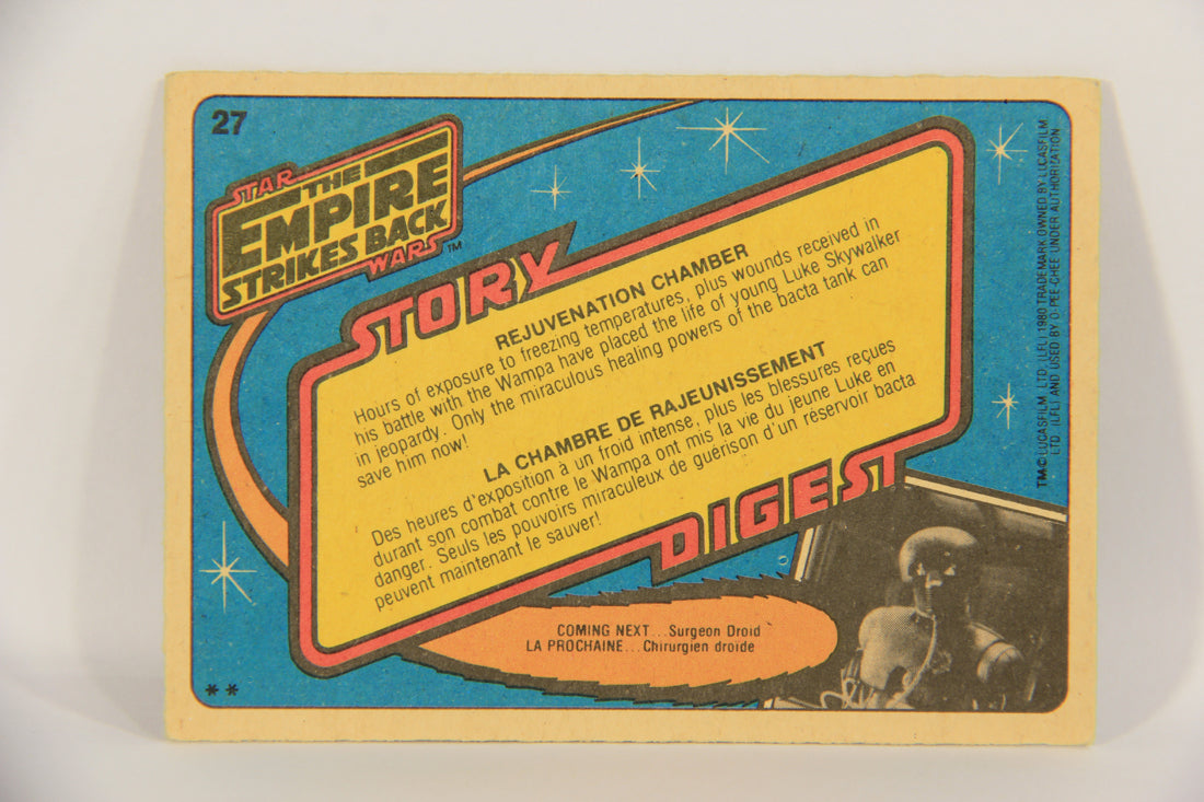 Star Wars Empire Strikes Back 1980 Card #27 Rejuvenation Chamber FR-ENG OPC L020316