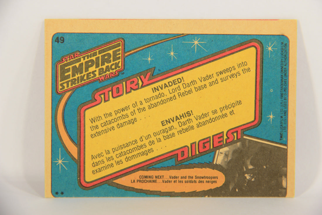 Star Wars Empire Strikes Back Trading Card #49 Invaded FR-ENG O-Pee-Chee L020335