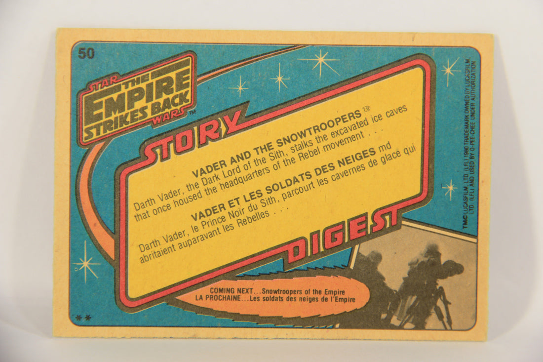 Star Wars Empire Strikes Back Card #50 Vader And The Snowtroopers FR-ENG OPC L020336