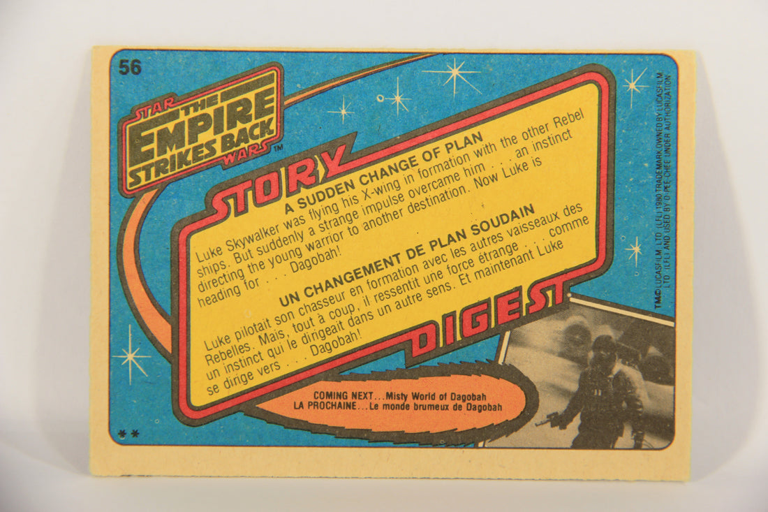 Star Wars Empire Strikes Back Card #56 A Sudden Change Of Plan FR-ENG OPC L020342