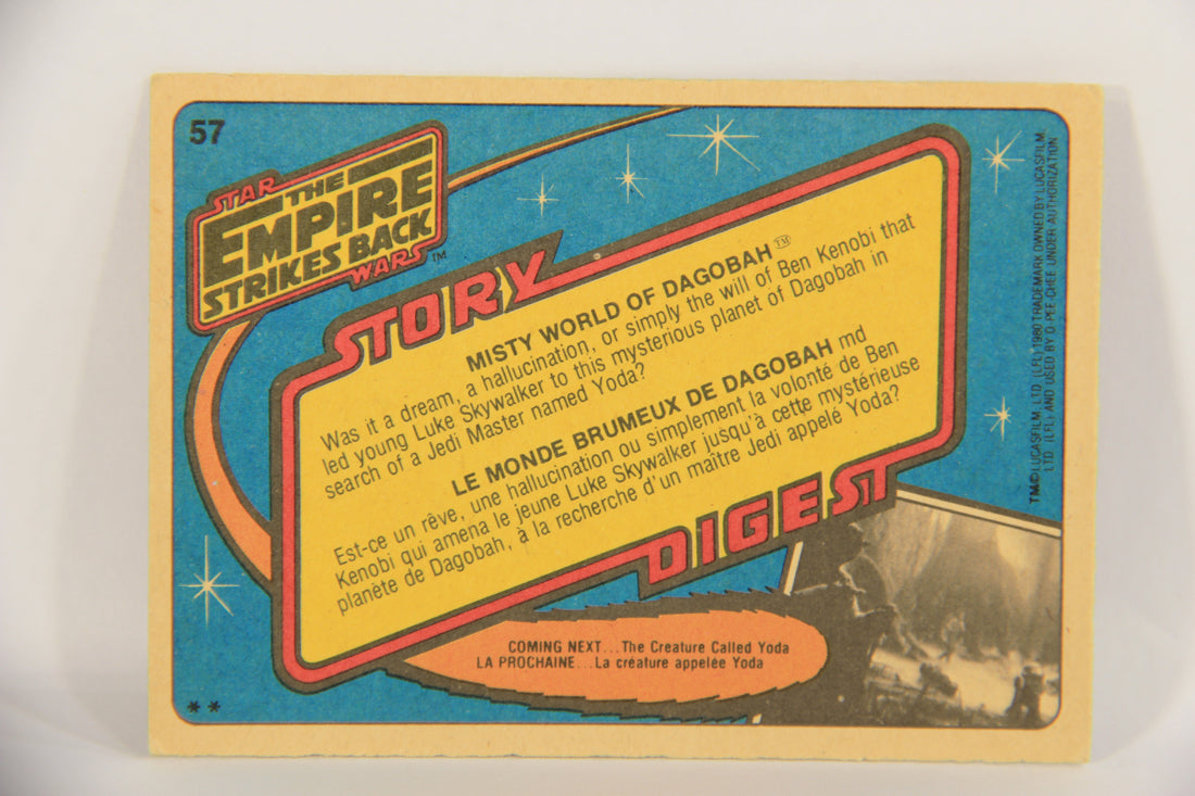 Star Wars The Empire Strikes Back Card #57 Misty World Of Dagobah FR-ENG OPC L020343