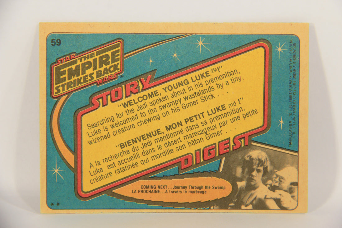 Star Wars The Empire Strikes Back Card #59 Welcome Young Luke FR-ENG OPC L020344
