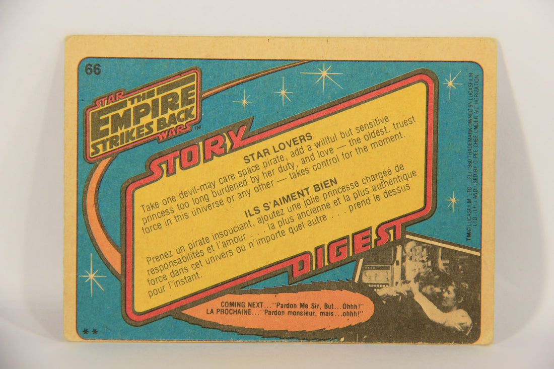 Star Wars Empire Strikes Back Trading Card #66 Star Lovers FR-ENG O-Pee-Chee L020348