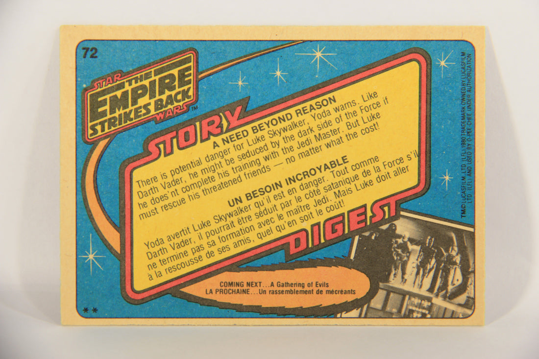 Star Wars The Empire Strikes Back Card #72 A Need Beyond Reason FR-ENG OPC L020354
