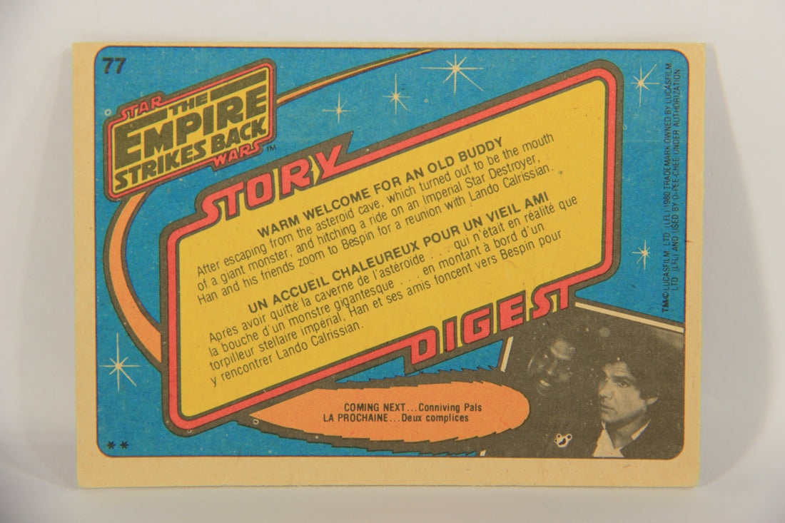 Star Wars Empire Strikes Back Card #77 Warm Welcome For An Old Buddy FR-ENG OPC L020358