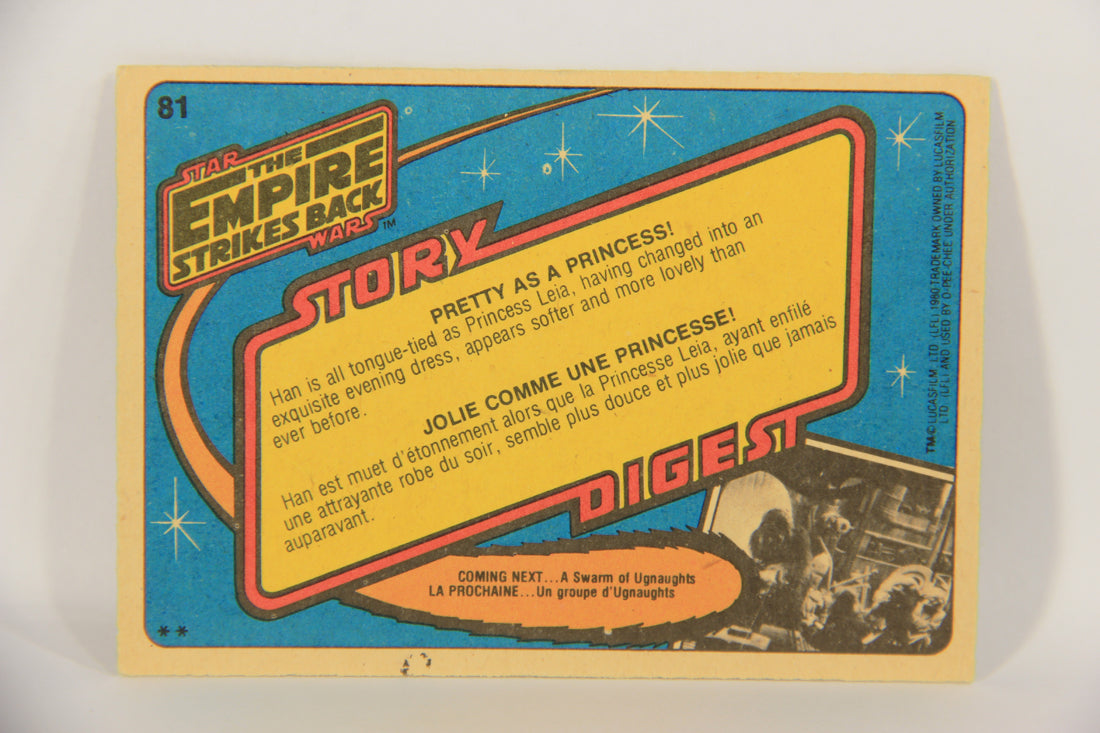 Star Wars Empire Strikes Back Trading Card #81 Pretty As A Princess FR-ENG OPC L020362