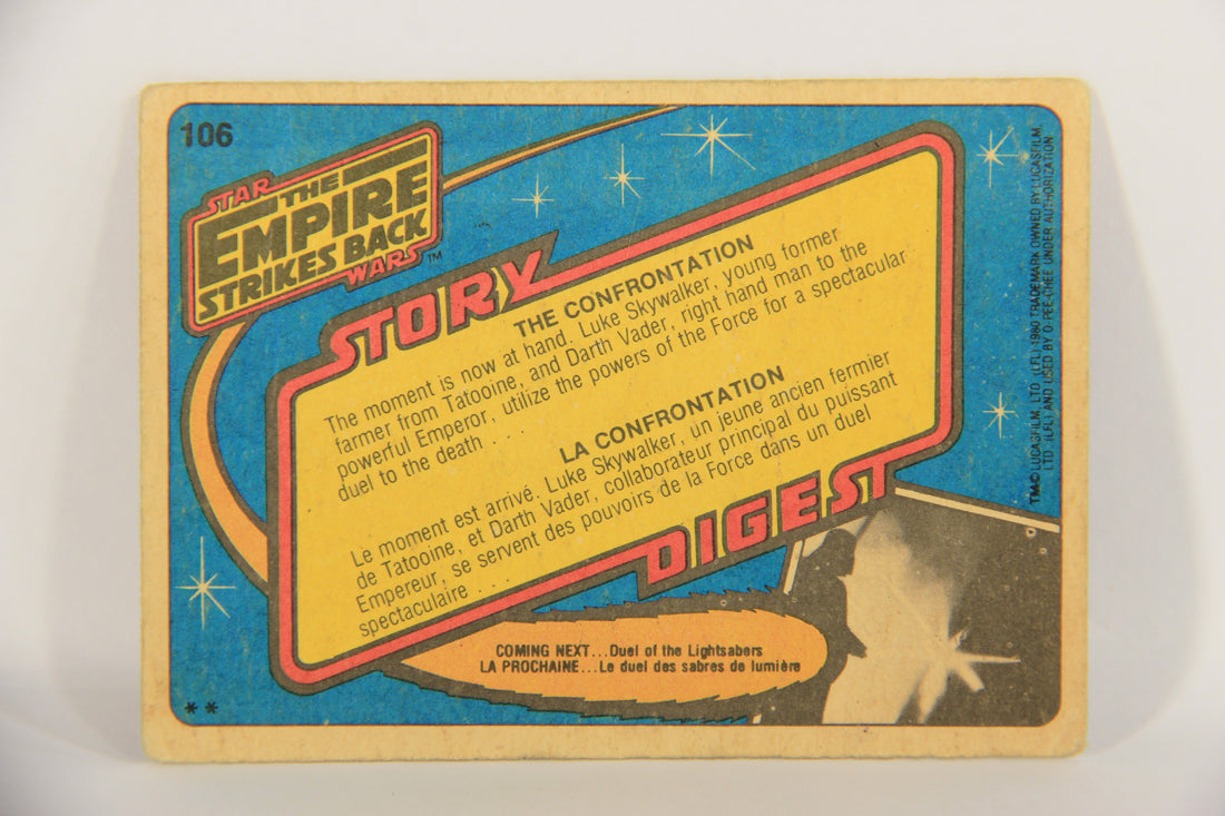 Star Wars Empire Strikes Back Trading Card #106 The Confrontation FR-ENG OPC L020384