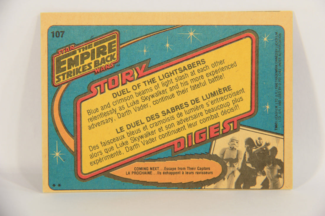 Star Wars Empire Strikes Back Card #107 Duel Of The Lightsabers FR-ENG OPC L020385