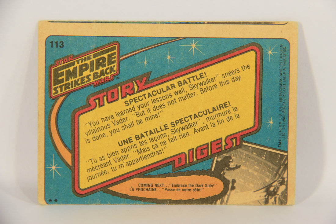 Star Wars Empire Strikes Back Card #113 Spectacular Battle FR-ENG Miscut OPC L020391