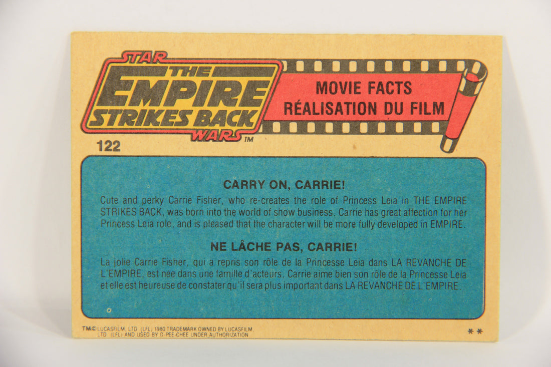 Star Wars Empire Strikes Back Trading Card #122 Darth Vader FR-ENG O-Pee-Chee L020398