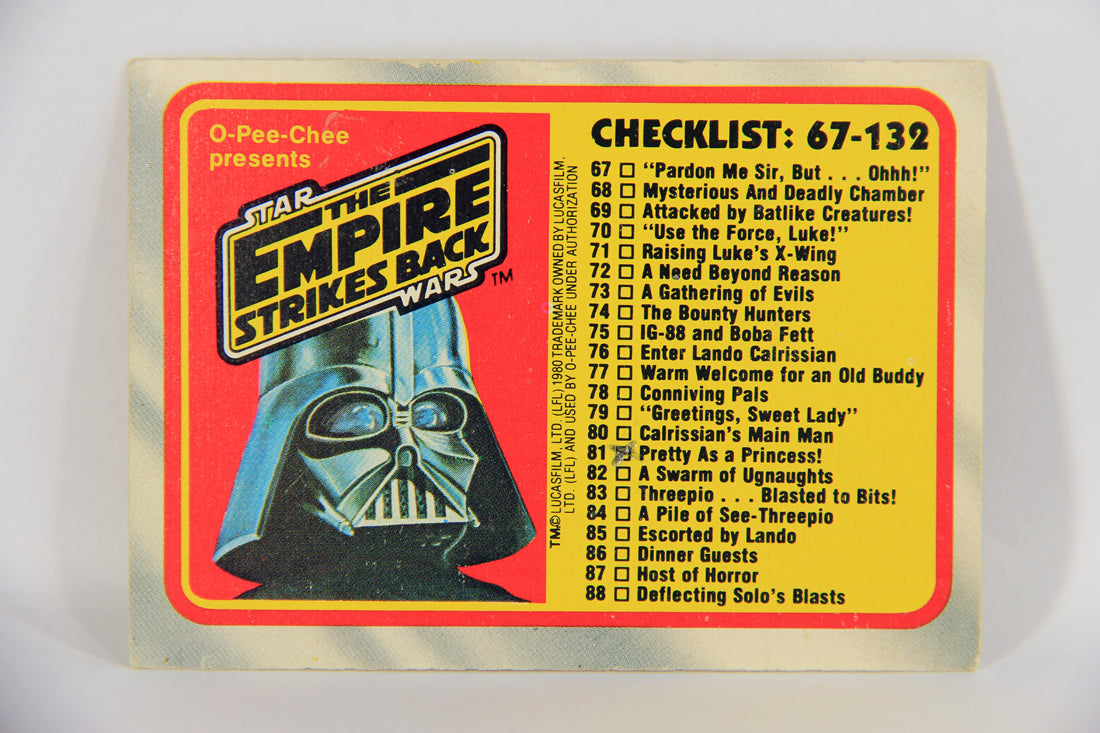 Star Wars Empire Strikes Back Card #132 Checklist 67-132 Used FR-ENG OPC L020405
