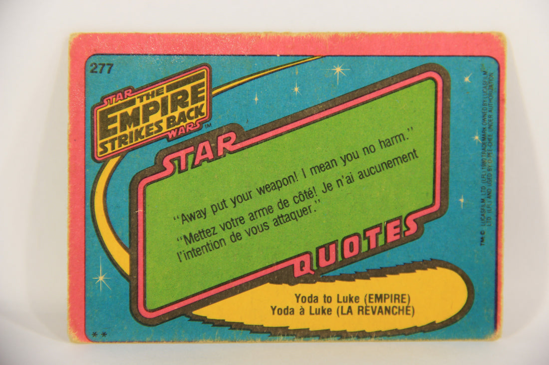 Star Wars Empire Strikes Back 1980 Trading Card #277 FX-7 FR-ENG O-Pee-Chee L020416