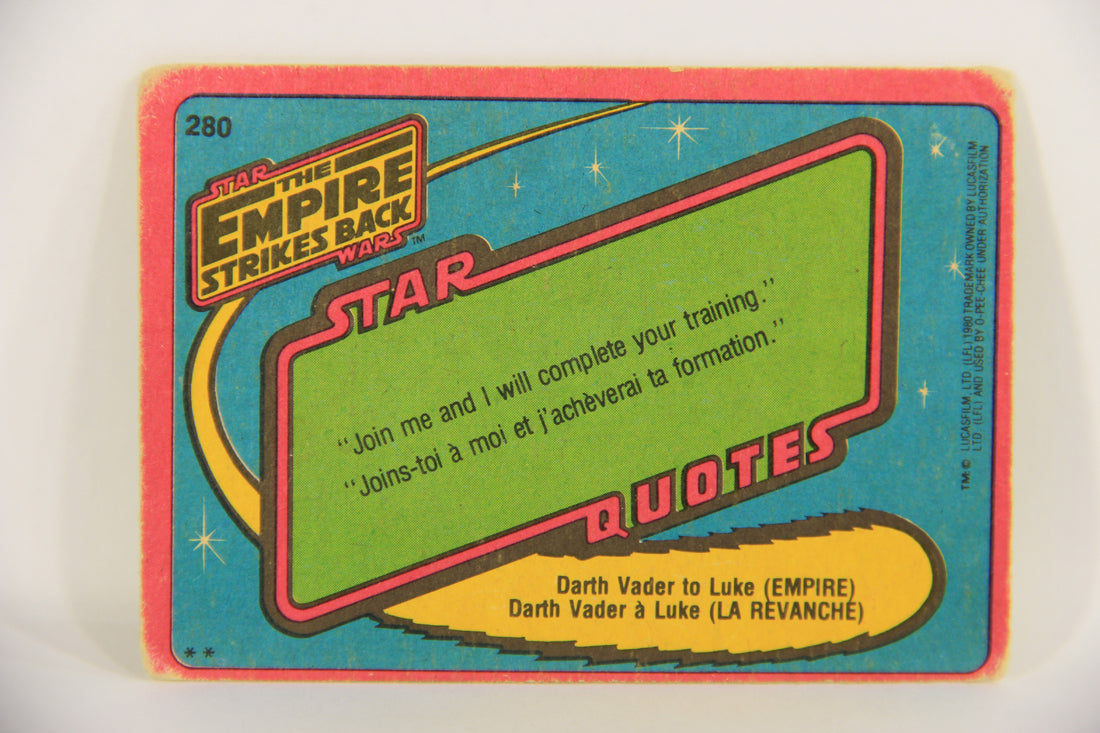 Star Wars Empire Strikes Back Card #280 Stormtrooper FR-ENG O-Pee-Chee L020419