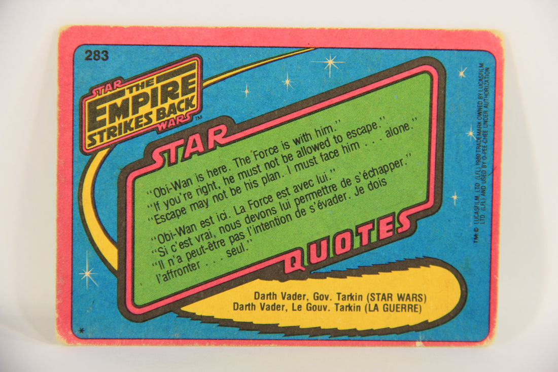 Star Wars Empire Strikes Back Card #283 The Courageous Trench Fighters OPC L020422