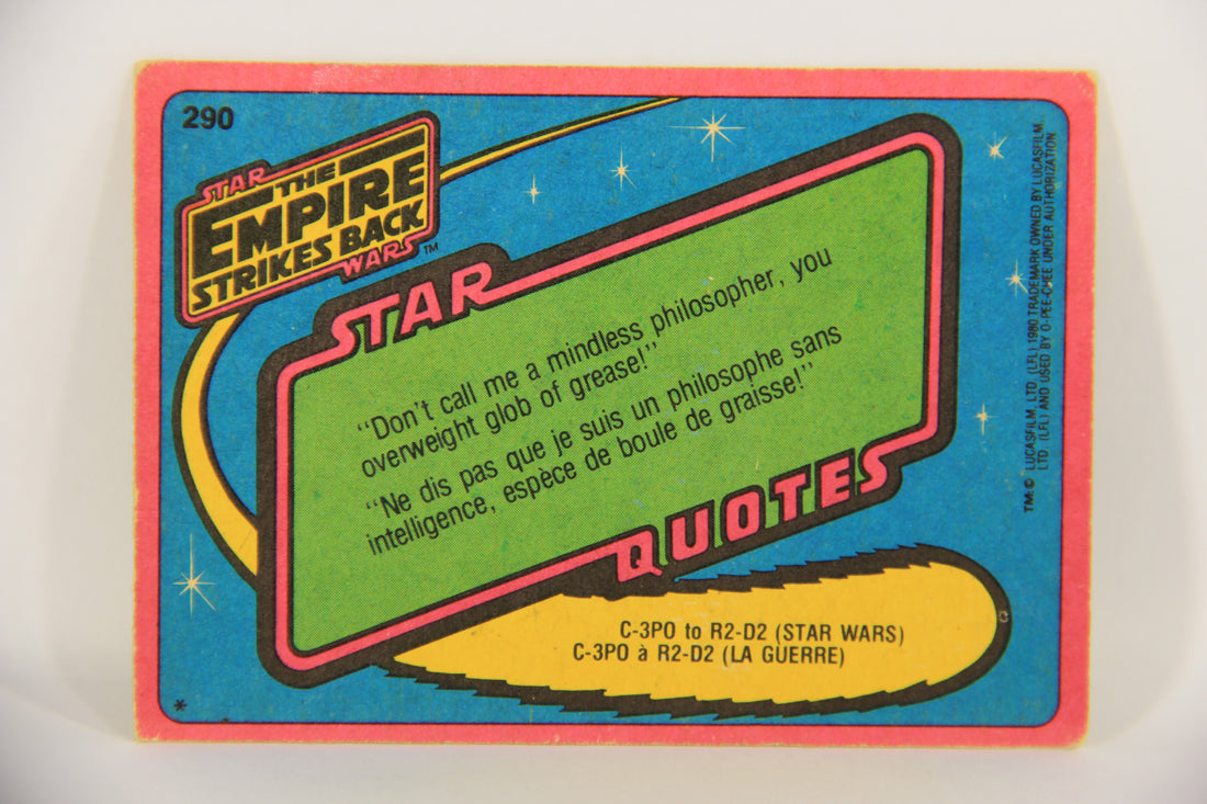 Star Wars Empire Strikes Back Card #290 Dodging Deadly Laserblasts FR-ENG OPC L020428