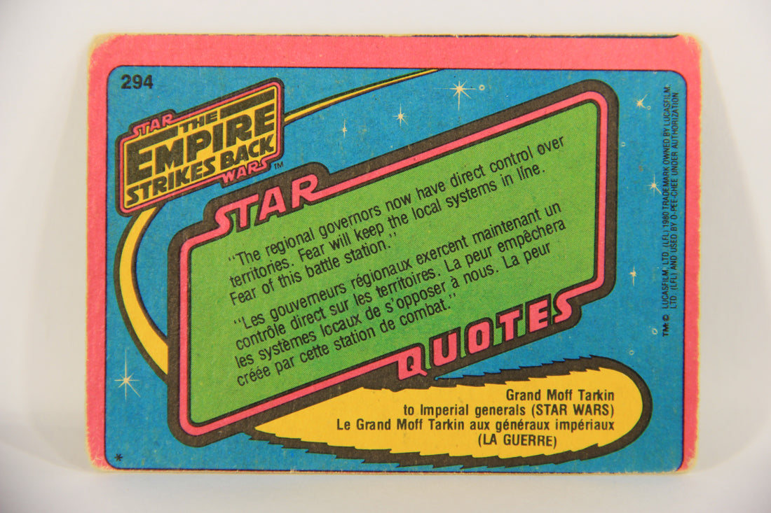 Star Wars Empire Strikes Back Card #294 Old Friends Or Foes FR-ENG O-Pee-Chee L020432