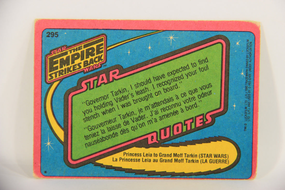 Star Wars Empire Strikes Back Trading Card #295 Power Of The Empire FR-ENG OPC L020433