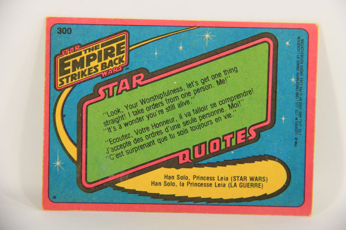 Star Wars Empire Strikes Back Trading Card #300 Descent Into Danger FR-ENG OPC L020438
