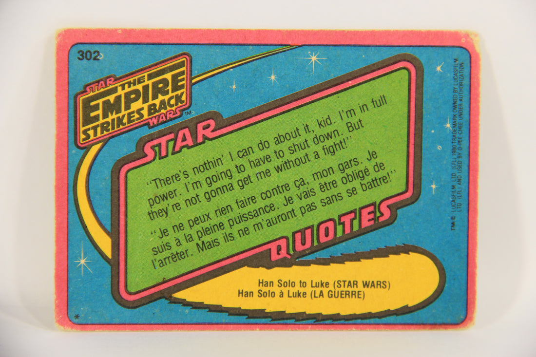 Star Wars The Empire Strikes Back Card #302 Toward The Unknown FR-ENG OPC L020440