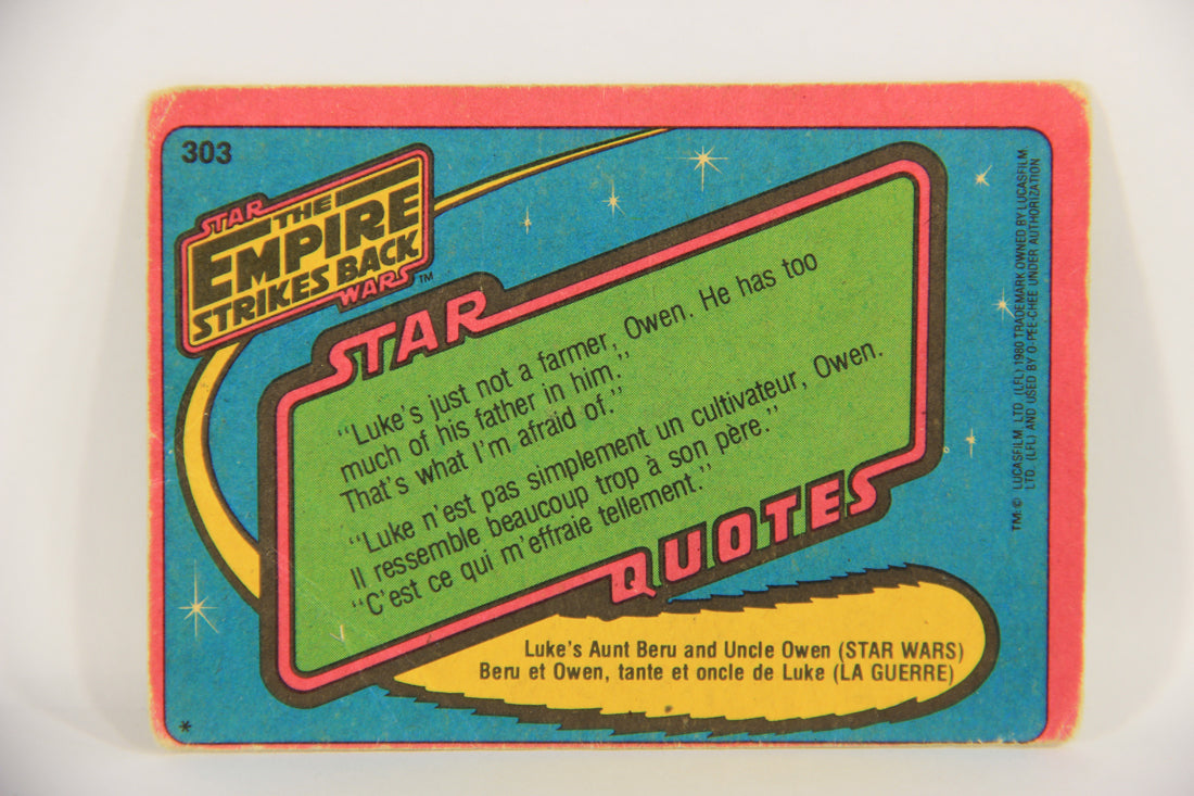 Star Wars Empire Strikes Back Trading Card #303 In Search Of Han FR-ENG OPC L020441
