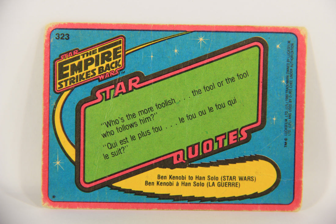 Star Wars Empire Strikes Back Trading Card #323 Their Last Kiss FR-ENG OPC L020459
