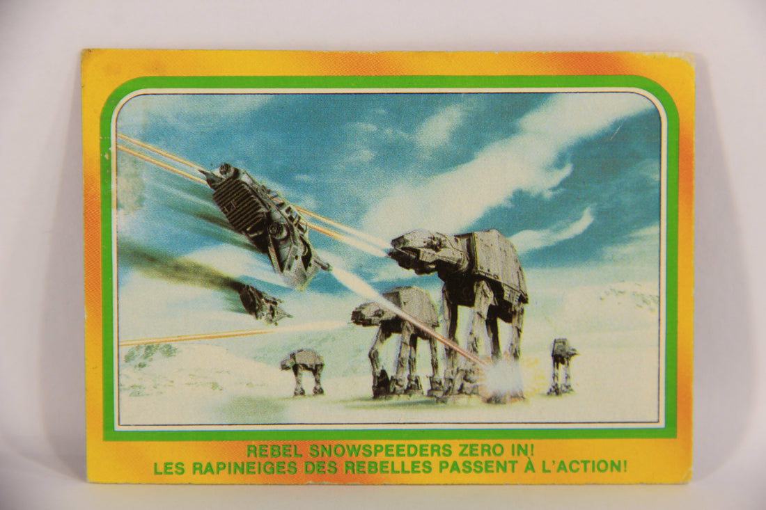 Star Wars Empire Strikes Back 1980 Card #327 Rebel Snowspeeders Zero In OPC L020463