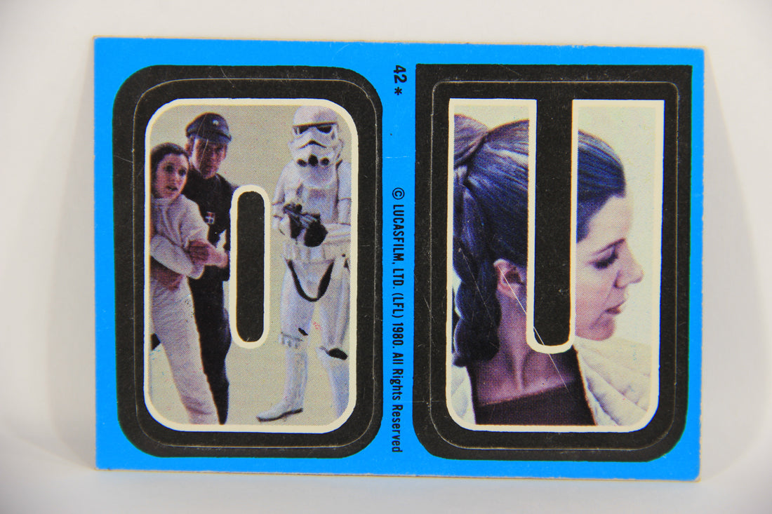 Star Wars Empire Strikes Back Trading Card Sticker #42 O U Leia FR-ENG OPC L020486