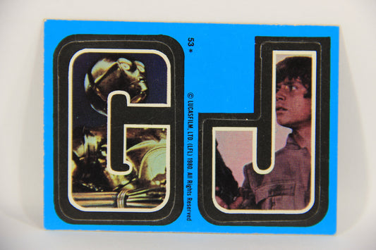Star Wars Empire Strikes Back Trading Card Sticker #53 G J FR-ENG OPC L020488