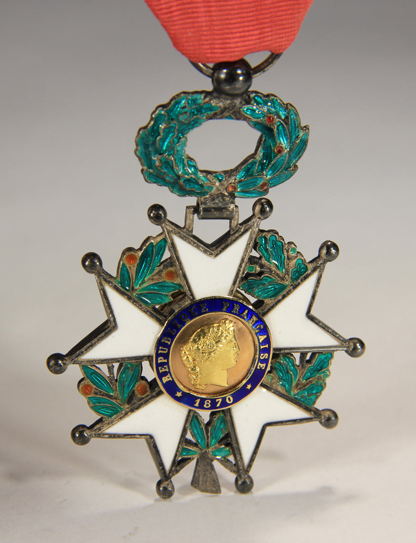 France 1870 Ordre De La Légion D'Honneur Chevalier 3e République Emerald Silver Gold L020496