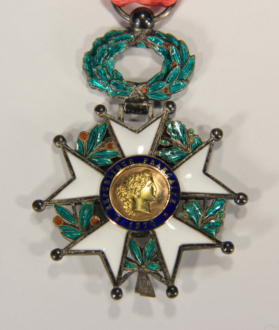 France 1870 Ordre De La Légion D'Honneur Chevalier 3e République Emerald Silver Gold L020496