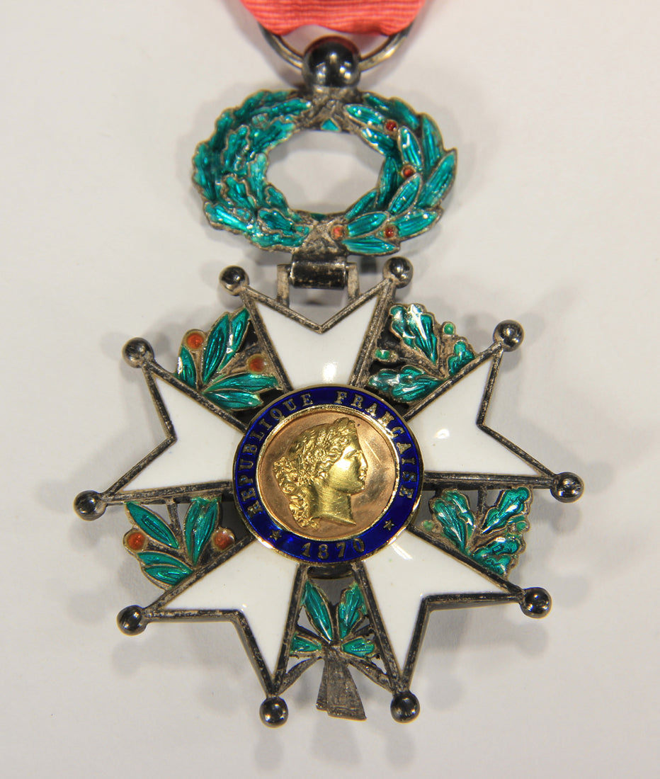France 1870 Ordre De La Légion D'Honneur Chevalier 3e République Emerald Silver Gold L020496