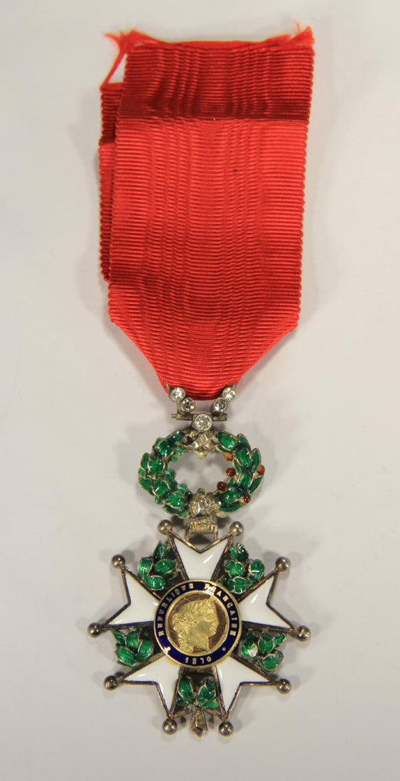 France 1870 Légion D'Honneur Chevalier 3e République RARE Luxury Diamonds Silver Gold L020497