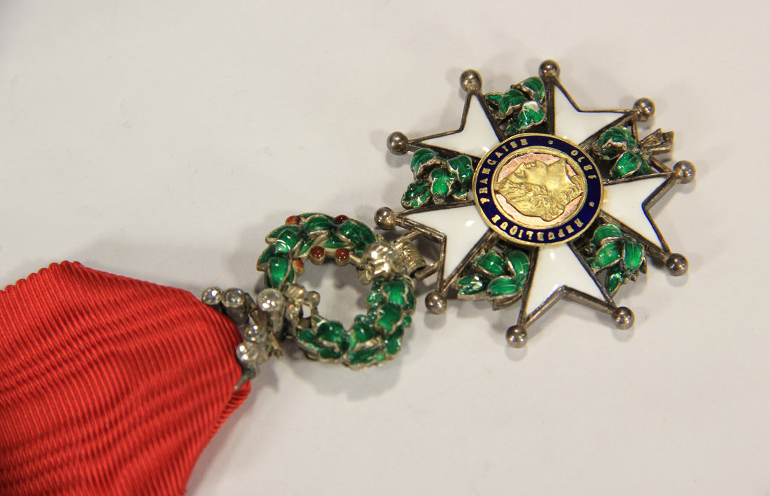 France 1870 Légion D'Honneur Chevalier 3e République RARE Luxury Diamonds Silver Gold L020497
