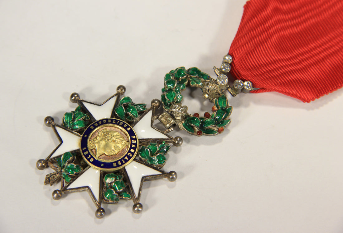 France 1870 Légion D'Honneur Chevalier 3e République RARE Luxury Diamonds Silver Gold L020497